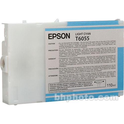Epson UltraChrome K3 Light Cyan Ink Cartridge (110 ml) T605500, Epson, UltraChrome, K3, Light, Cyan, Ink, Cartridge, 110, ml, T605500