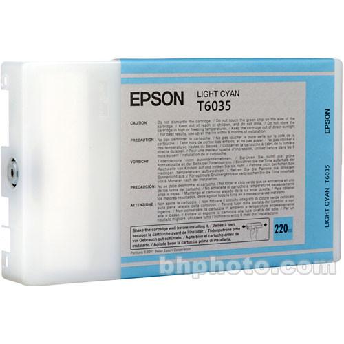 Epson UltraChrome K3 Light Cyan Ink Cartridge (220 ml) T603500, Epson, UltraChrome, K3, Light, Cyan, Ink, Cartridge, 220, ml, T603500