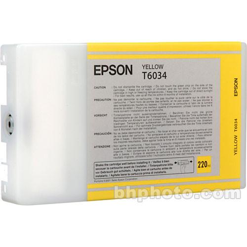 Epson UltraChrome K3 Yellow Ink Cartridge (220 ml) T603400