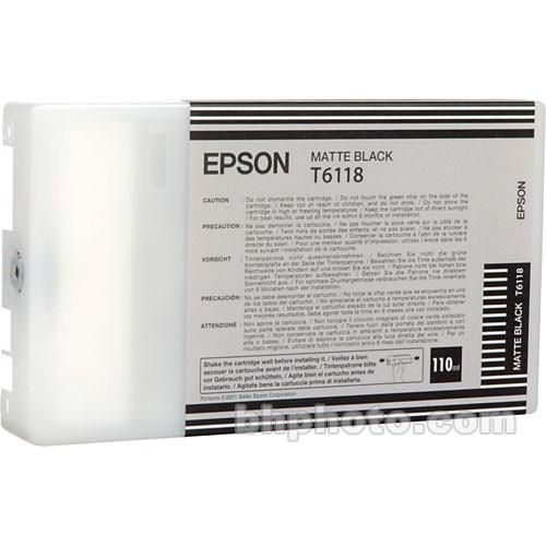 Epson UltraChrome Matte Black Ink Cartridge (110ml) T611800, Epson, UltraChrome, Matte, Black, Ink, Cartridge, 110ml, T611800,