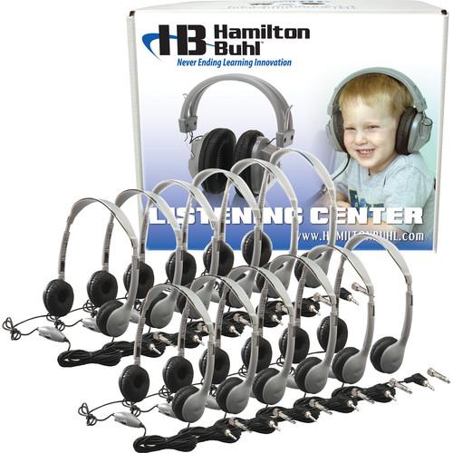 HamiltonBuhl LCB/12/MS2LV 12-User Headphone Lab Pack, HamiltonBuhl, LCB/12/MS2LV, 12-User, Headphone, Lab, Pack