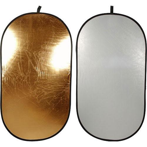 Impact Collapsible Oval Reflector Disc - Gold/Silver - R184174, Impact, Collapsible, Oval, Reflector, Disc, Gold/Silver, R184174