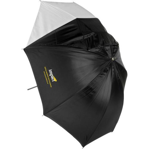 Impact Convertible Umbrella - White Satin with Removable Black