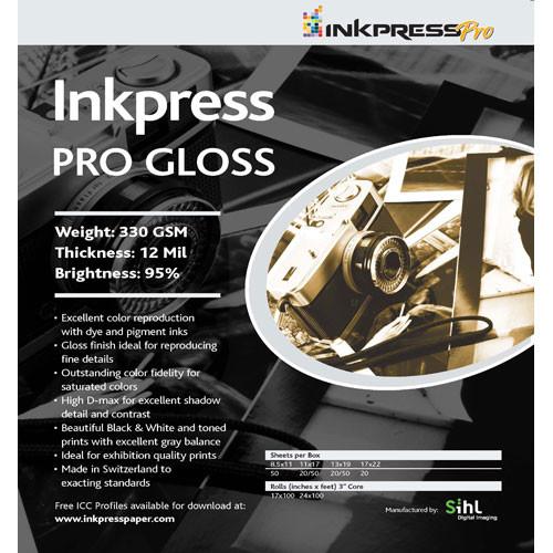 Inkpress Media Pro Gloss Paper (330gsm) for Inkjet - PG17100, Inkpress, Media, Pro, Gloss, Paper, 330gsm, Inkjet, PG17100,