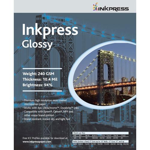 Inkpress Media RC Glossy Inkjet Paper (240gsm) - 11 PCUG1114100, Inkpress, Media, RC, Glossy, Inkjet, Paper, 240gsm, 11, PCUG1114100