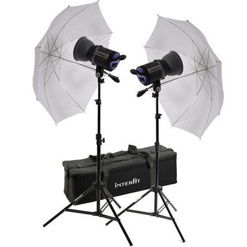 Interfit 750-X Two Floodlight Umbrella Kit INT157