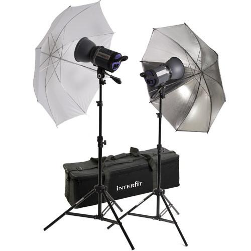 Interfit Stellar X 150 Flash Two Monolight Umbrella Kit INT416