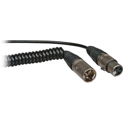 K-Tek XLR Male to XLR Female Coiled Microphone Cable - K-6NN, K-Tek, XLR, Male, to, XLR, Female, Coiled, Microphone, Cable, K-6NN,