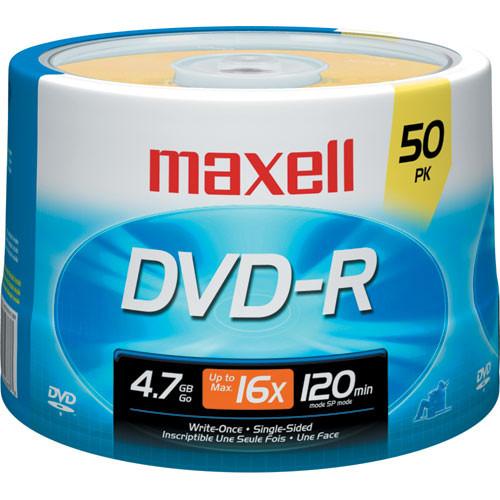 Maxell  DVD-R 16x Disc (50), Maxell, DVD-R, 16x, Disc, 50, , Video