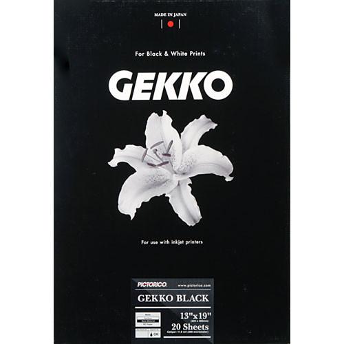 Pictorico Gekko Black Paper (300gsm) for Inkjet - 13 x PICT35020