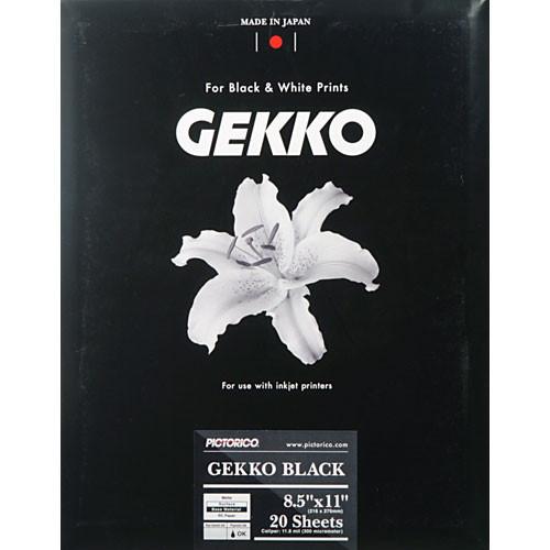 Pictorico Gekko Black Paper (300gsm) for Inkjet - 8.5 PICT35019