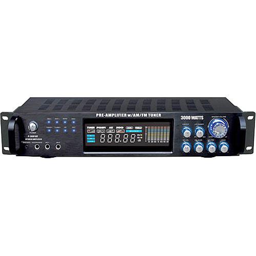 Pyle Pro P3001AT 3000W Hybrid Pre-Amplifier with AM/FM P3001AT, Pyle, Pro, P3001AT, 3000W, Hybrid, Pre-Amplifier, with, AM/FM, P3001AT