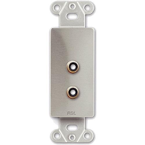 RDL DS-PHN2 Dual RCA Jack on Decora Wall Plate - Solder DS-PHN2