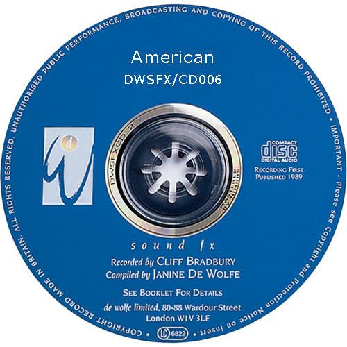 Sound Ideas Sampled CD: De Wolfe Library - American SS-DWFX-06