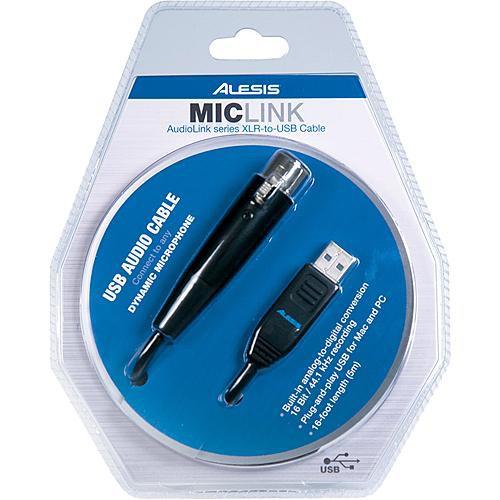 Alesis  MicLink - XLR to USB Cable MICLINK, Alesis, MicLink, XLR, to, USB, Cable, MICLINK, Video