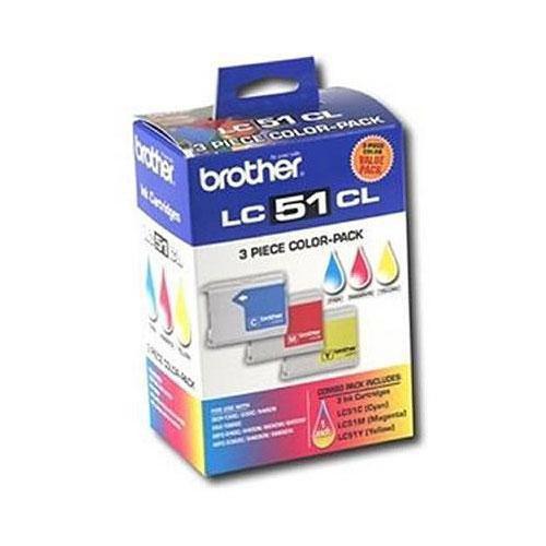 Brother LC-51C, LC-51Y & LC-51M Color Ink LC513PKS