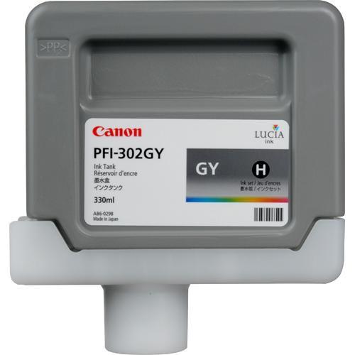 Canon  PFI-302 Gray Ink Tank (330 ml) 2217B001AA, Canon, PFI-302, Gray, Ink, Tank, 330, ml, 2217B001AA, Video