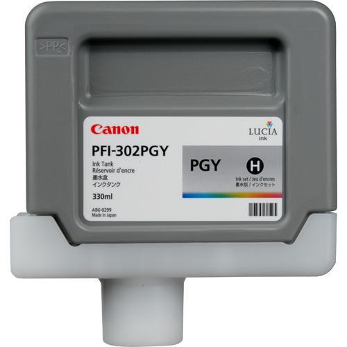 Canon PFI-302 Photo Gray Ink Tank (330 ml) 2218B001AA, Canon, PFI-302, Gray, Ink, Tank, 330, ml, 2218B001AA,
