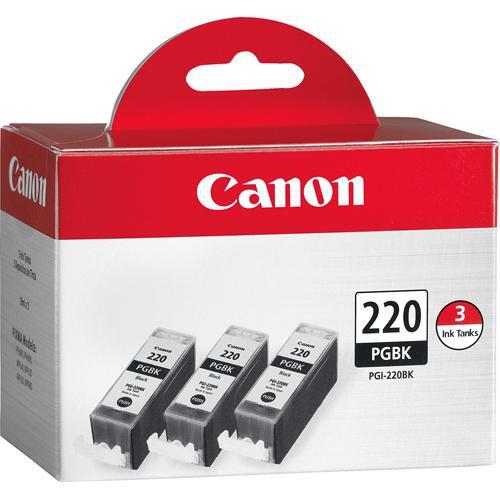 Canon  PGI-220 Black Ink Tank 3-Pack 2945B004, Canon, PGI-220, Black, Ink, Tank, 3-Pack, 2945B004, Video