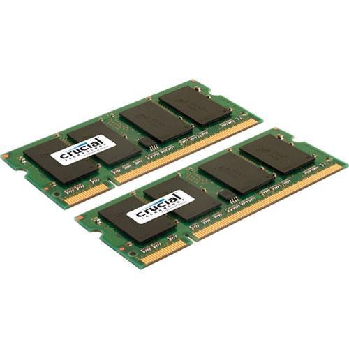 Crucial 2GB (2x1GB) SO-DIMM Memory Upgrade Kit CT2KIT12864AC800, Crucial, 2GB, 2x1GB, SO-DIMM, Memory, Upgrade, Kit, CT2KIT12864AC800