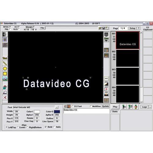 Datavideo CG-100-SDI Character Generator with SDI CG-100SDI K