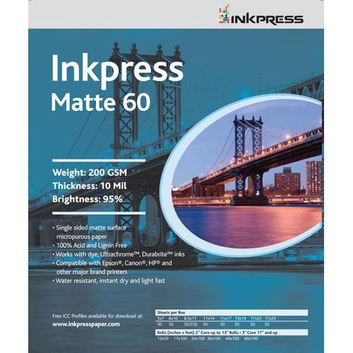 Inkpress Media Matte 60 Paper for Inkjet - 11x17 PP60111750, Inkpress, Media, Matte, 60, Paper, Inkjet, 11x17, PP60111750,