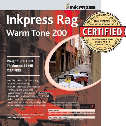 Inkpress Media Rag Warm Tone 200 2-Sided 8x8