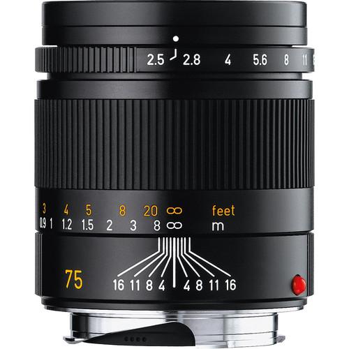 Leica 75mm f/2.5 Summarit-M Manual Focus Lens (Black) 11-645, Leica, 75mm, f/2.5, Summarit-M, Manual, Focus, Lens, Black, 11-645,