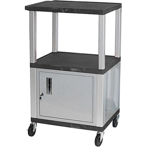 Luxor Multi-Height A/V Cart with 3 Shelves, and WT2642C4E-N