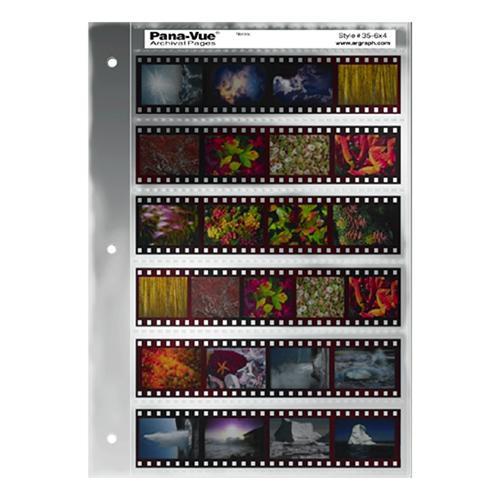 Pana-Vue 35mm Negative Pages (6 Strip/4 Frame, 100 Pages) EPA410