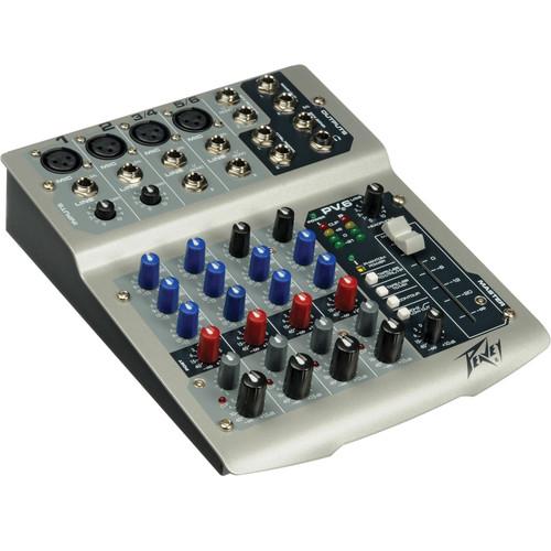 Peavey PV6 USB Live Sound Mixer with 6 Channels and USB 03513300
