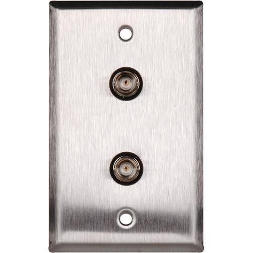 TecNec WPL-1102/R Stainless Steel Wall Plate with (2) WPL-1102/R