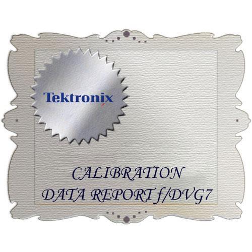 Tektronix D1 Calibration Data Report for DVG7 DVG7 D1