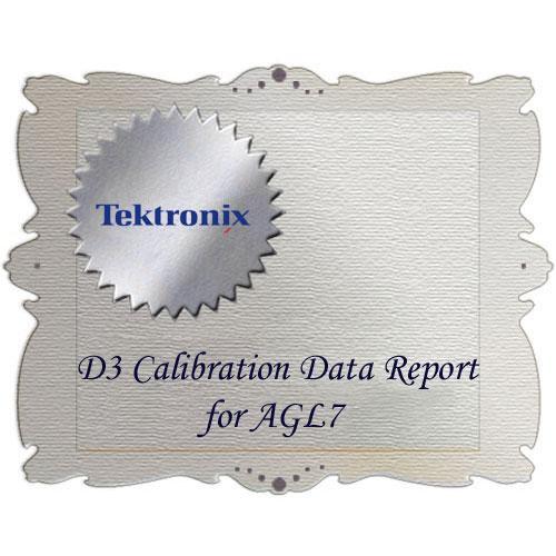 Tektronix D3 Calibration Data Report for AGL7 AGL7 D3