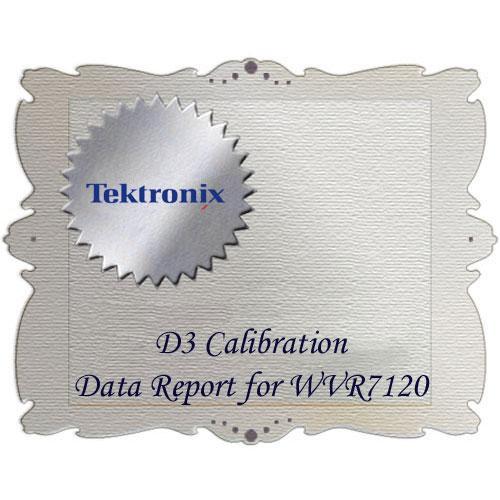 Tektronix D3 Calibration Data Report for WVR7120 WVR7120D3