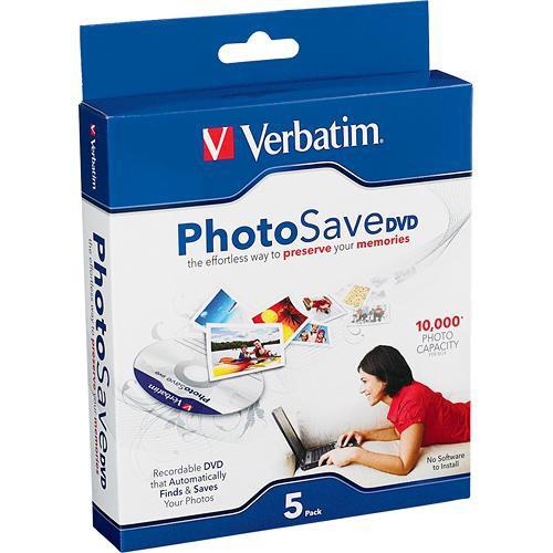 Verbatim DVD-R PhotoSave (Slim Case Pack of 5) 96728, Verbatim, DVD-R,Save, Slim, Case, Pack, of, 5, 96728,