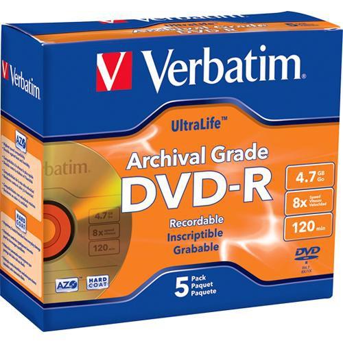 Verbatim DVD-R UltraLife Gold Archival Grade 4.7GB 96320, Verbatim, DVD-R, UltraLife, Gold, Archival, Grade, 4.7GB, 96320,