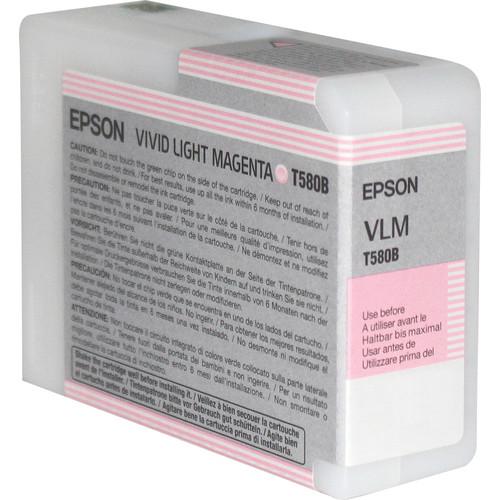 Epson UltraChrome K3 Vivid Light Magenta Ink Cartridge T580B00, Epson, UltraChrome, K3, Vivid, Light, Magenta, Ink, Cartridge, T580B00