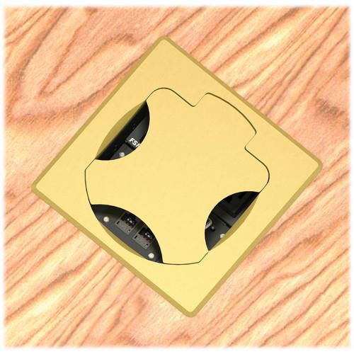 FSR T6-SQBRS Table Box (Square Brass Cover) T6-SQBRS, FSR, T6-SQBRS, Table, Box, Square, Brass, Cover, T6-SQBRS,