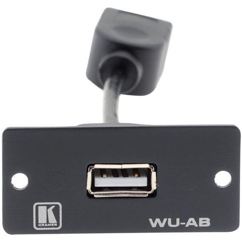 Kramer  WU-AB USB Wall Plate Insert (Gray) WU-AB, Kramer, WU-AB, USB, Wall, Plate, Insert, Gray, WU-AB, Video