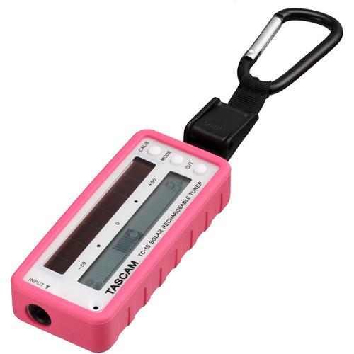 Tascam TC-1S - Solar Rechargeable Instrument Tuner (Pink), Tascam, TC-1S, Solar, Rechargeable, Instrument, Tuner, Pink,