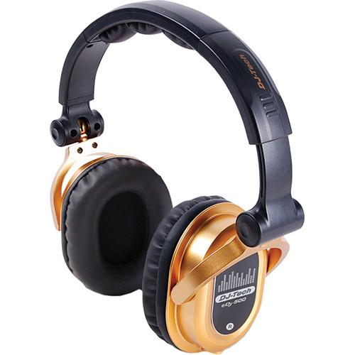 DJ-Tech eDJ-500 Professional Headphones (Gold) EDJ500GOLD, DJ-Tech, eDJ-500, Professional, Headphones, Gold, EDJ500GOLD,