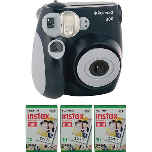 Polaroid 300 Instant Film Camera with Instant Film Kit (Red)