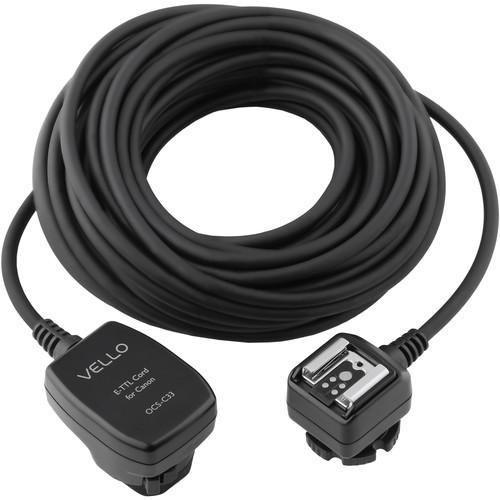 Vello Off-Camera TTL Flash Cord for Canon Cameras (3') OCS-C3, Vello, Off-Camera, TTL, Flash, Cord, Canon, Cameras, 3', OCS-C3