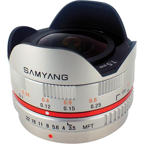 Samyang 7.5mm f/3.5 UMC Fisheye MFT Lens - Silver SY75MFT-S