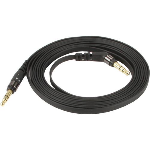 Scosche flatOUT - Flat Audio Cable (Black, 6') AUX6FBK, Scosche, flatOUT, Flat, Audio, Cable, Black, 6', AUX6FBK,