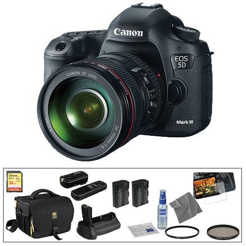 Canon EOS 5D Mark III DSLR Camera Body Deluxe Kit