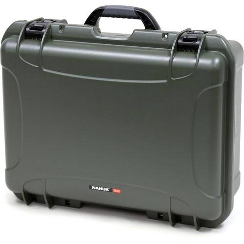 Nanuk 940 Case with Padded Dividers (Olive) 940-2006