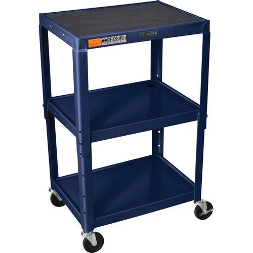 H. Wilson W42A Adjustable Steel AV Cart with 3 Shelves W42ABY