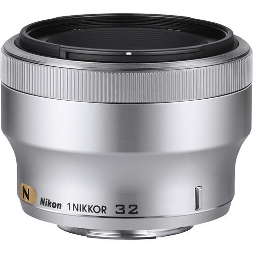 Nikon  1 NIKKOR 32mm f/1.2 Lens (Silver) 3360, Nikon, 1, NIKKOR, 32mm, f/1.2, Lens, Silver, 3360, Video